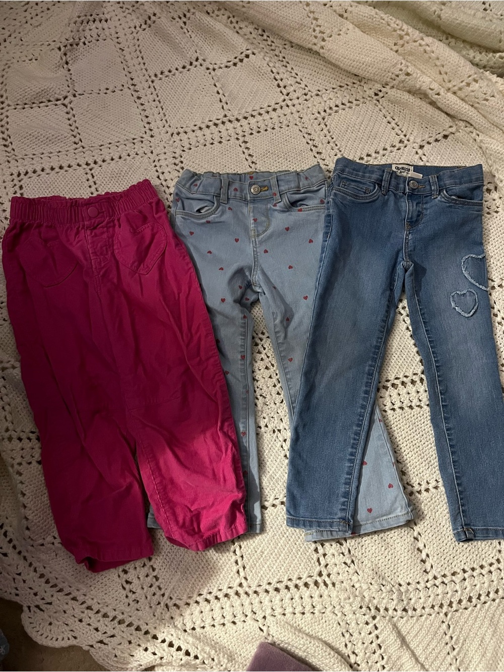 5t girls heart pants set